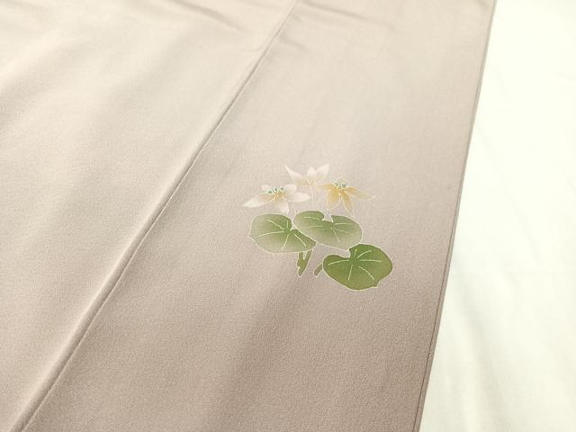 平和屋着物●本加賀友禅作家 鶴見保次 訪問着 花篭文 暈し染め 正絹 逸品 CABC9723vp