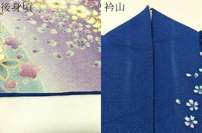 平和屋着物●豪華振袖 絞り 辻が花 暈し染め 金通し地 正絹 逸品 CABC9726vp