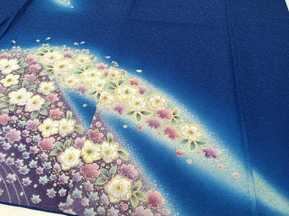 平和屋着物●豪華振袖 絞り 辻が花 暈し染め 金通し地 正絹 逸品 CABC9726vp