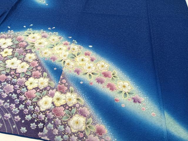 平和屋着物●豪華振袖 絞り 辻が花 暈し染め 金通し地 正絹 逸品 CABC9726vp