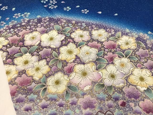平和屋着物●豪華振袖 絞り 辻が花 暈し染め 金通し地 正絹 逸品 CABC9726vp