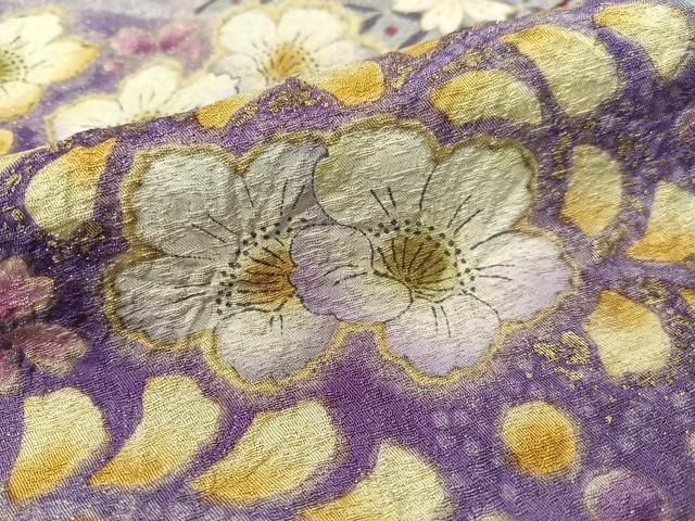 平和屋着物●豪華振袖 絞り 辻が花 暈し染め 金通し地 正絹 逸品 CABC9726vp