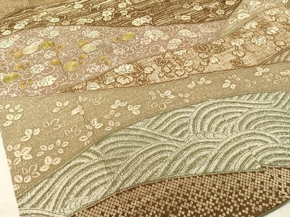 平和屋着物●大渕隆二 訪問着 駒刺繍 吉祥花文 金彩 正絹 逸品 未使用 CABC9729vp