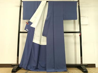 平和屋着物●上質な色無地 薄花色 鬼しぼ縮緬 反端付き 正絹 逸品 未使用 CABC9733vp