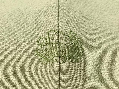 平和屋着物●上質な色無地 柳茶色 正絹 逸品 CABC9737vp