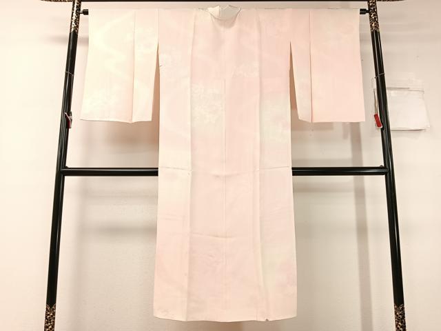 平和屋着物●長襦袢　袷　片輪車花地紋　暈し染め　半衿刺繍　正絹　逸品　CABC9739vp