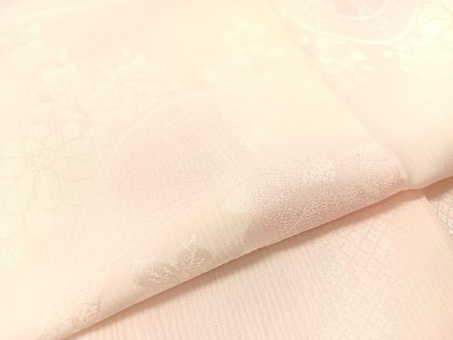 平和屋着物●長襦袢　袷　片輪車花地紋　暈し染め　半衿刺繍　正絹　逸品　CABC9739vp