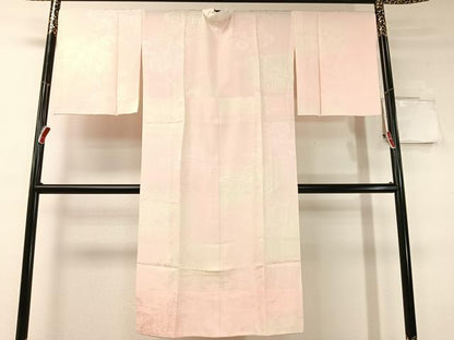 平和屋着物●長襦袢　無双仕立て　御所車花地紋　暈し染め　正絹　逸品　CABC9740vp