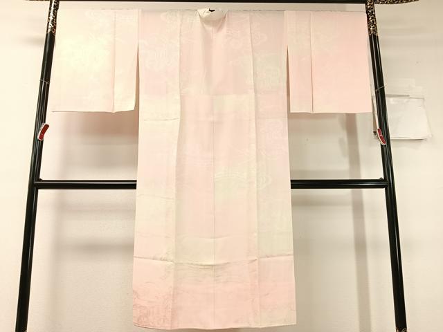 平和屋着物●長襦袢　無双仕立て　御所車花地紋　暈し染め　正絹　逸品　CABC9740vp