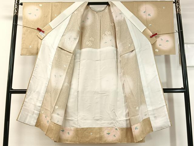 平和屋着物●長襦袢　無双仕立て　蔦の葉丸文　螢暈し　やまと誂製　正絹　逸品　未使用　CABC9741vp