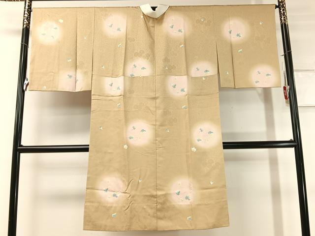 平和屋着物●長襦袢　無双仕立て　蔦の葉丸文　螢暈し　やまと誂製　正絹　逸品　未使用　CABC9741vp