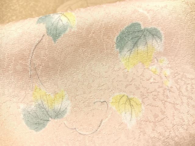 平和屋着物●長襦袢　無双仕立て　蔦の葉丸文　螢暈し　やまと誂製　正絹　逸品　未使用　CABC9741vp