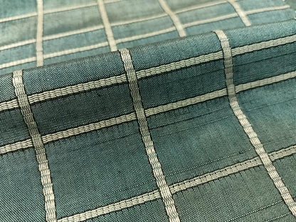 平和屋着物●上質な紬　格子柄　胴抜き仕立て　正絹　逸品　CABC9744vp