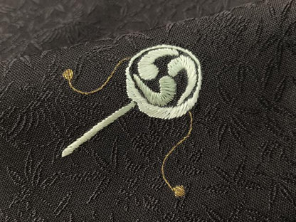平和屋着物●訪問着　総刺繍　花鈴吉祥文　金銀糸　正絹　逸品　CABC9746vp