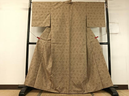 平和屋着物●上質な紬　琉球絣文様　正絹　逸品　未使用　CABC9752vp