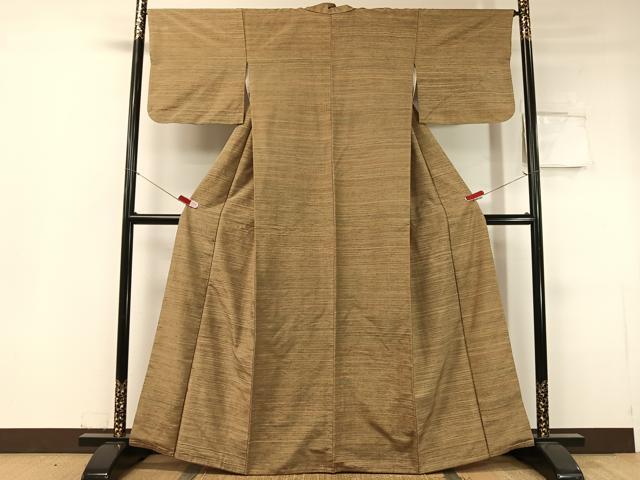平和屋着物●上質な紬　霞文　正絹　逸品　CABC9754vp