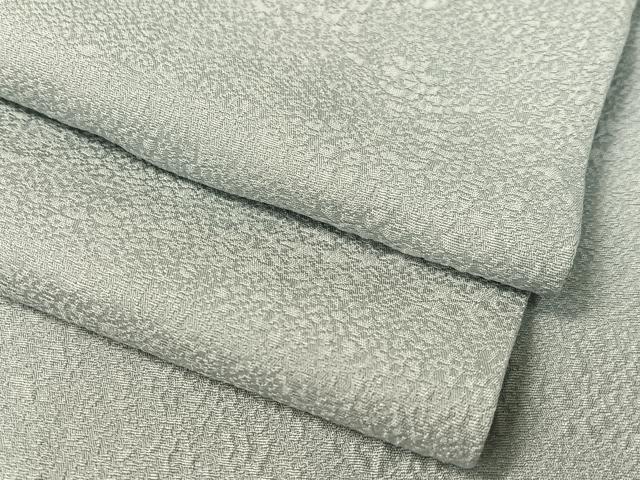 平和屋着物●上質な色無地　吉祥花地紋　秘色色　正絹　逸品　CABC9760vp