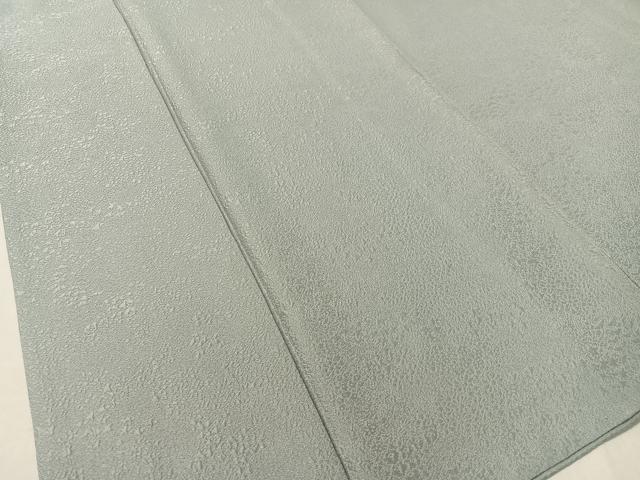 平和屋着物●上質な色無地　吉祥花地紋　秘色色　正絹　逸品　CABC9760vp