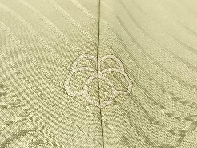 平和屋着物●上質な色無地　立波菱地紋　若芽色　高島屋扱い　正絹　逸品　CABC9762vp
