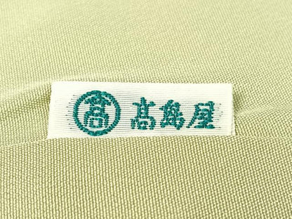 平和屋着物●上質な色無地　立波菱地紋　若芽色　高島屋扱い　正絹　逸品　CABC9762vp