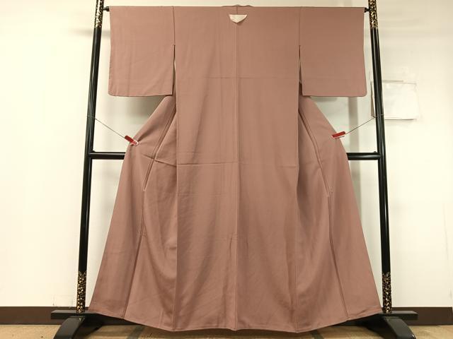 平和屋着物●銀座きしや　誉詩多工芸　誉志　色無地　梅染色　正絹　逸品　未使用　CABC9763vp