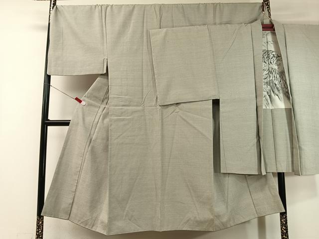 平和屋着物●男性　結城紬　アンサンブル　100亀甲　総詰め　正絹　逸品　CABC9774vp
