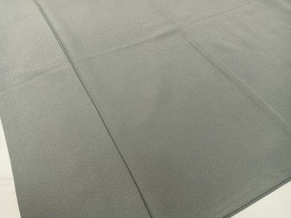 平和屋着物●上質な色無地 灰青色 正絹 逸品 CABC9781vp