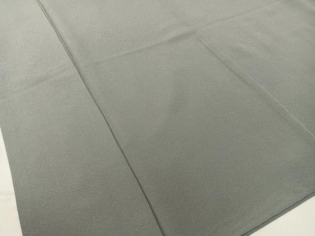 平和屋着物●上質な色無地 灰青色 正絹 逸品 CABC9781vp