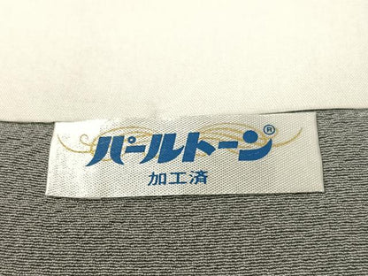 平和屋着物●上質な色無地 灰青色 正絹 逸品 CABC9781vp