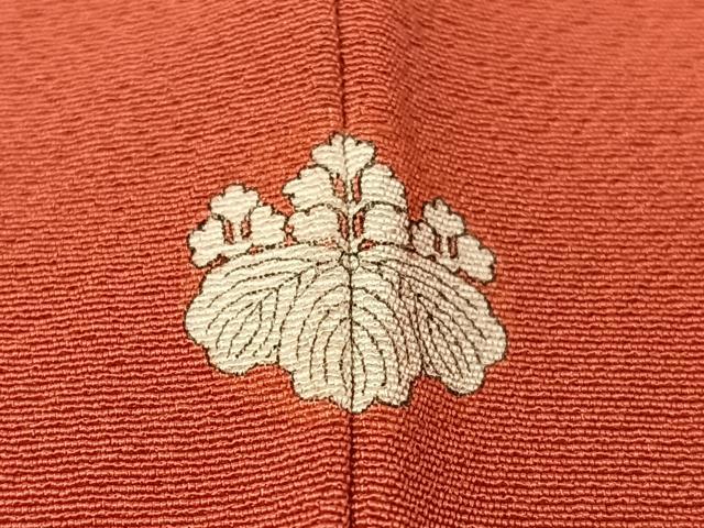 平和屋着物●上質な色無地　作家物　樺色　正絹　逸品　CABC9785vp