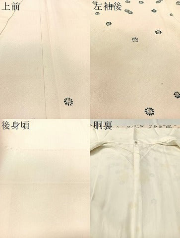 平和屋着物●訪問着　手描き　草花文　正絹　逸品　CABC9788vp