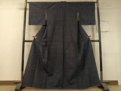 平和屋着物●結城紬　吉祥花文　正絹　逸品　未使用　CABC9792vp