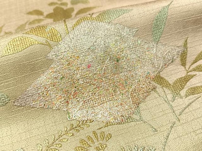 平和屋着物●訪問着　刺繍　松皮菱藤花松文　暈し染め　金銀彩　正絹　逸品　CABC9793vp