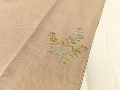 平和屋着物●訪問着　刺繍　松皮菱藤花松文　暈し染め　金銀彩　正絹　逸品　CABC9793vp