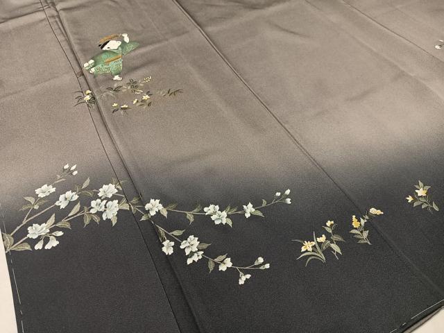平和屋着物●訪問着　手描き　童子遊び　暈し染め　金銀彩　正絹　逸品　未使用　CABC9794vp
