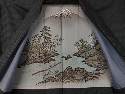 平和屋着物●男性　本場大島紬　アンサンブル　100亀甲　総詰め　正絹　逸品　未使用　CABC9797vp