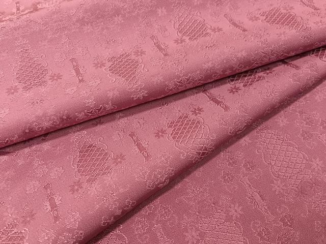 平和屋着物●上質な色無地　吉祥花地紋　菖蒲色　正絹　逸品　CABC9801vp