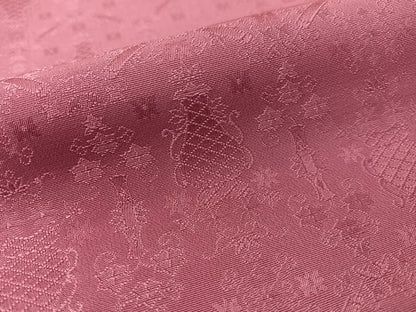 平和屋着物●上質な色無地　吉祥花地紋　菖蒲色　正絹　逸品　CABC9801vp