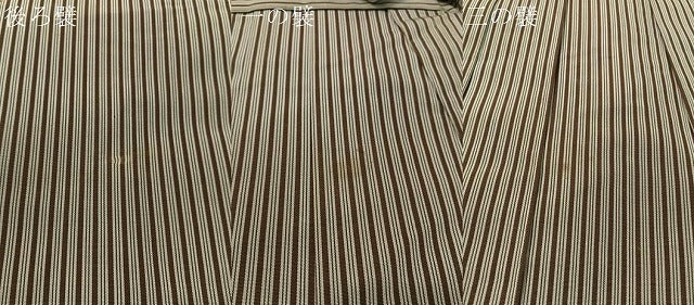 平和屋着物●男性　馬乗り袴　縞　正絹　逸品　CABC9811vp