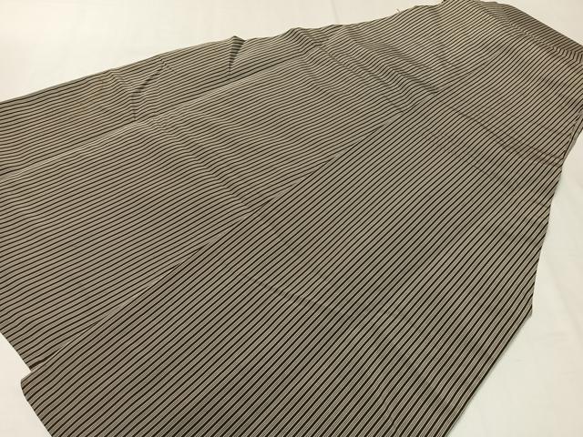 平和屋着物●男性　馬乗り袴　縞　正絹　逸品　CABC9811vp