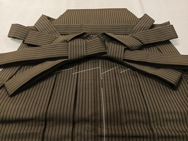 平和屋着物●男性　馬乗り袴　縞　正絹　逸品　未使用　CABC9812vp