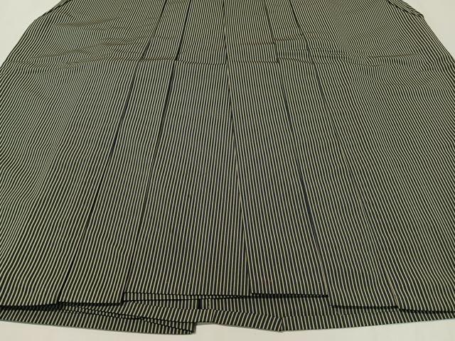 平和屋着物●男性　馬乗り袴　縞　正絹　逸品　CABC9813vp