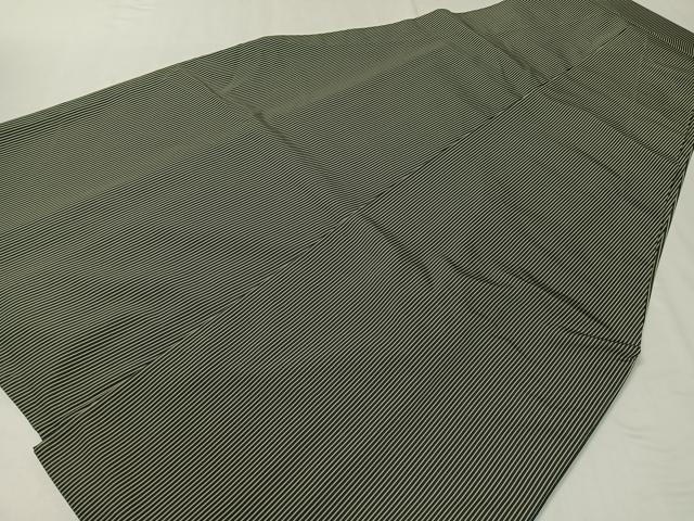 平和屋着物●男性　馬乗り袴　縞　正絹　逸品　CABC9813vp