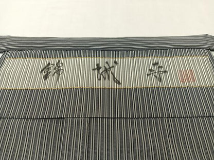 平和屋着物●男性　馬乗り袴　平城錦　縞　正絹　逸品　CABC9814vp
