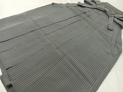 平和屋着物●男性　馬乗り袴　平城錦　縞　正絹　逸品　CABC9814vp