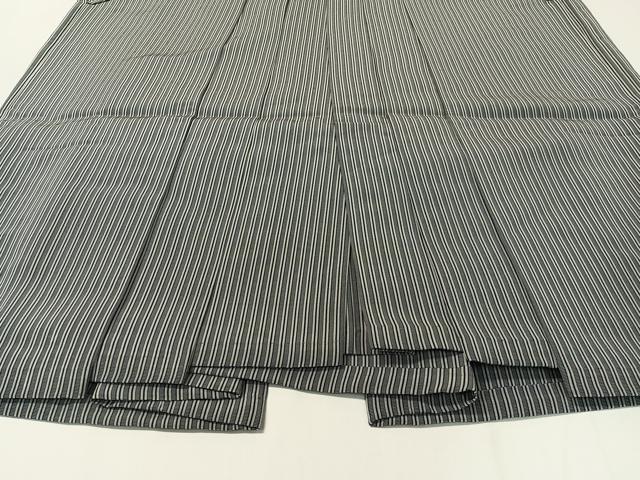 平和屋着物●男性　馬乗り袴　平城錦　縞　正絹　逸品　CABC9814vp