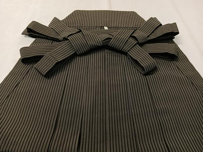 平和屋着物●男性　馬乗り袴　縞　正絹　逸品　CABC9815vp