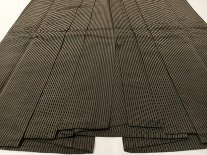 平和屋着物●男性　馬乗り袴　縞　正絹　逸品　CABC9815vp