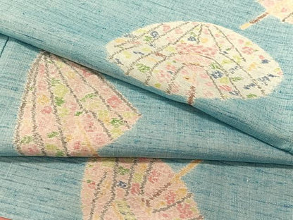 平和屋着物●小千谷紬　番傘　大丸扱い　正絹　逸品　CABC9819vp