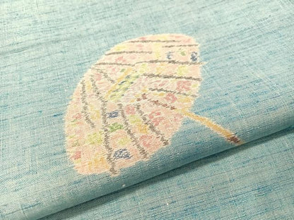 平和屋着物●小千谷紬　番傘　大丸扱い　正絹　逸品　CABC9819vp
